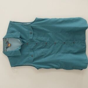 Eddie Bauer TravEx Sleeveless Tailored Vented Travel Outdoor Shirt Medium